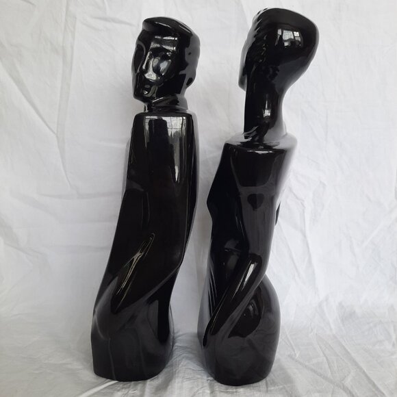 Vintage 80s Lindsey B Balkweill Style Ceramic Man Woman Memphis Style Figurines - Picture 3 of 12
